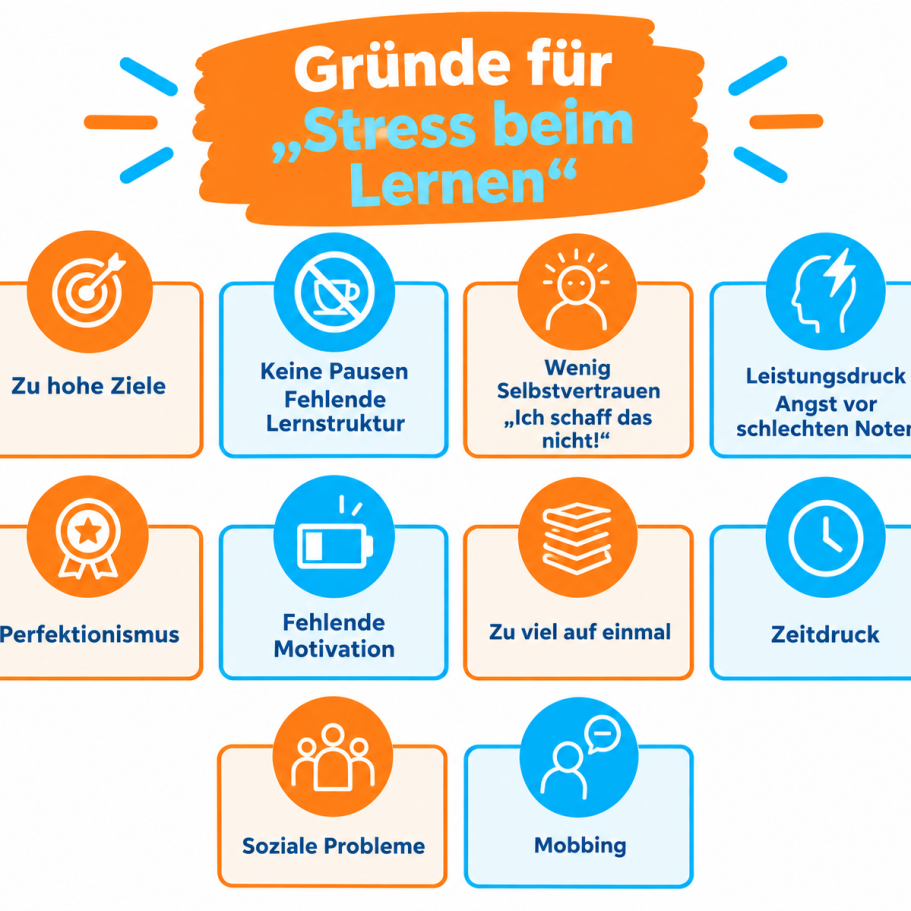 Gründe für Stress beim Lernen